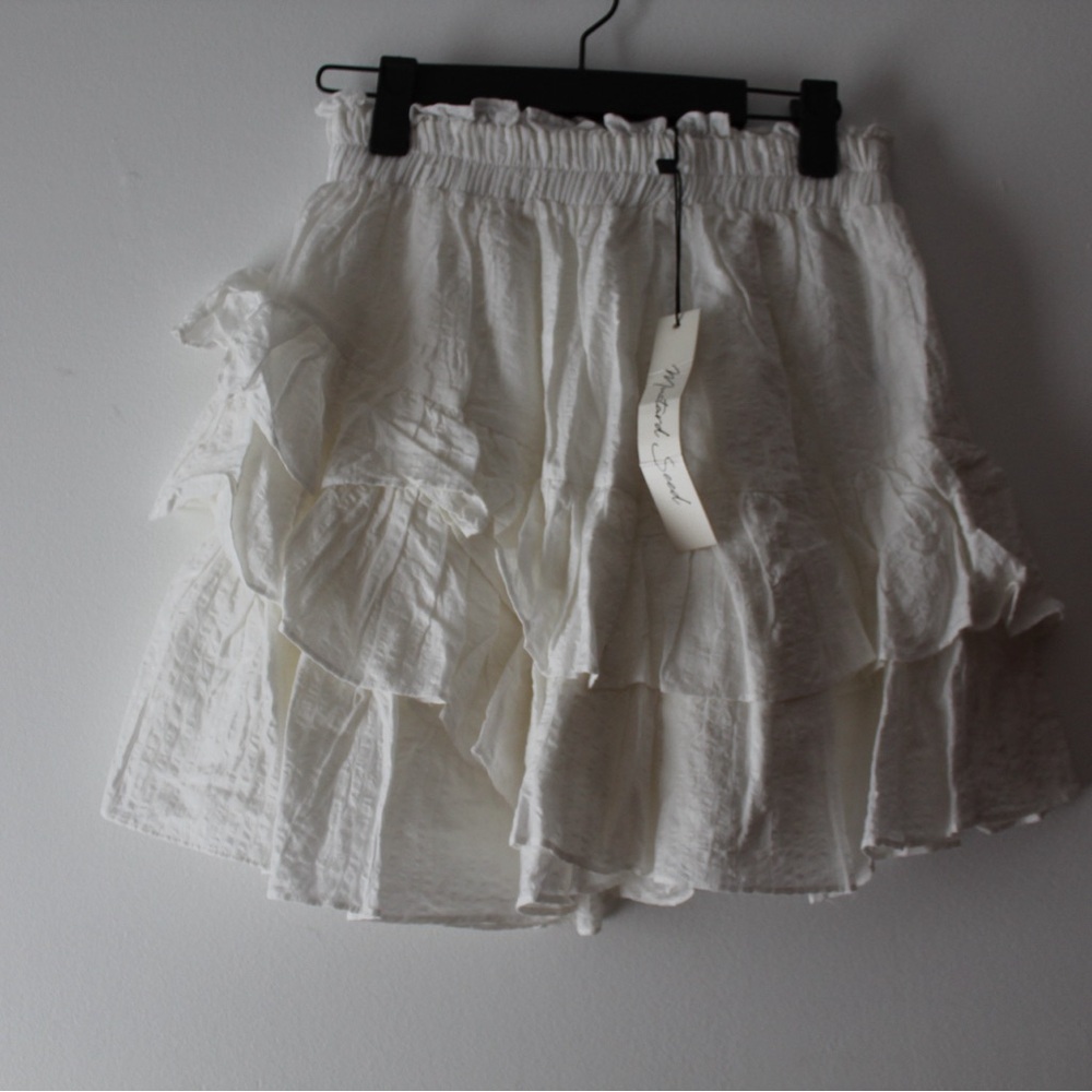 Mustard Seed Ivory Layered Mini Skirt